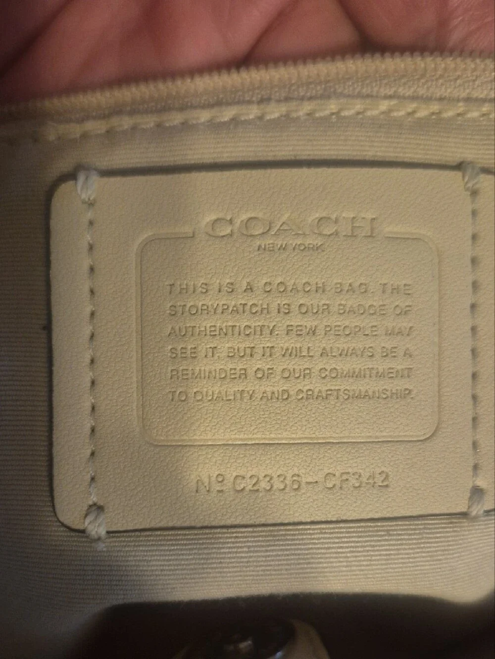 Coach Beige & Cream Signature Canvas Tote